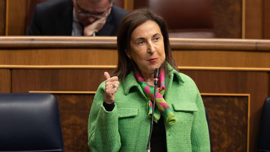 Archivo - La ministra de Defensa, Margarita Robles, interviene durante una sesión de control al Gobierno, en el Congreso de los Diputados, a 13 de marzo de 2024, en Madrid (España).