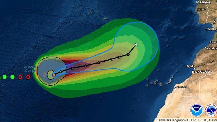 Una vaguada de aire frío hará que la tormenta subtropical Theta pierda fuerza al norte de Canarias