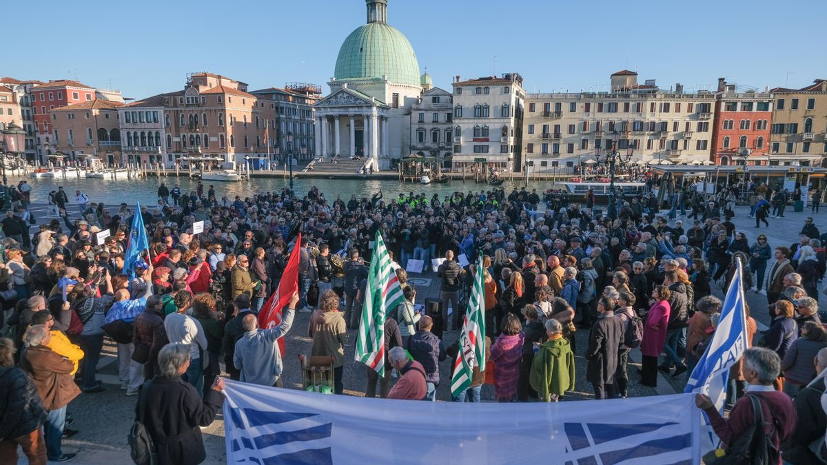 Imagen de una protesta contra Beatrice Venezi el pasado mes de noviembre