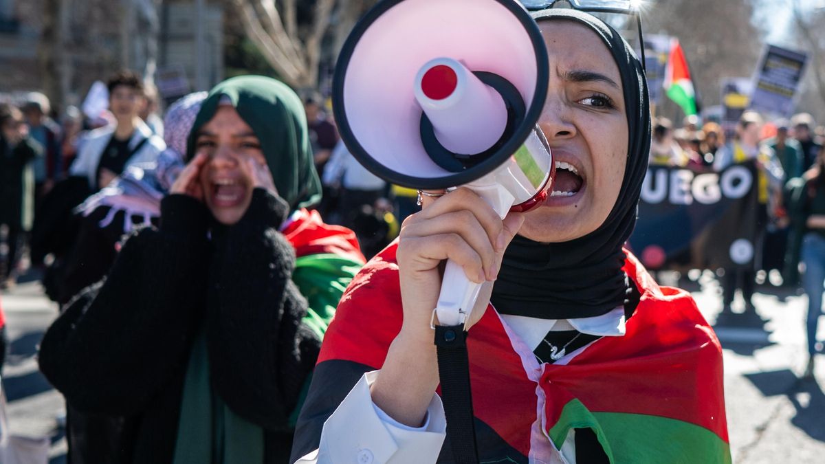 Manifestación a favor de Palestina en Madrid