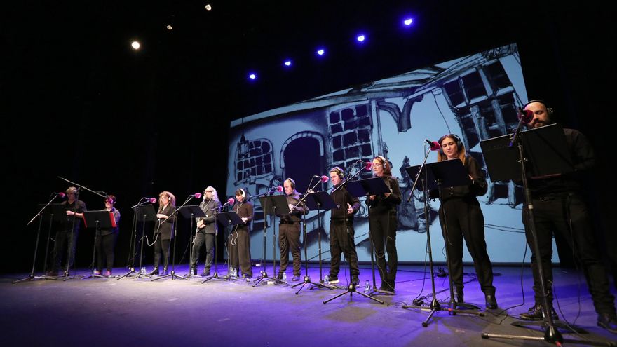 Grabación de la adaptación de 'Cuento de Navidad' en el Teatro de Rojas