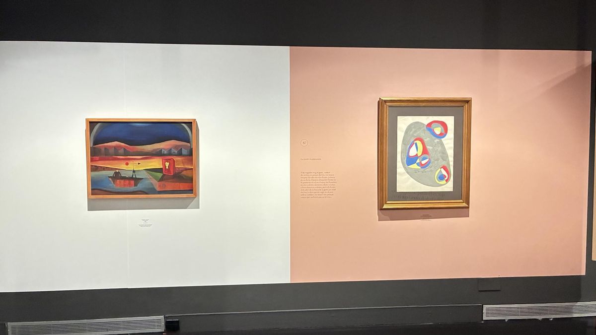 Cuadros de Modest Cuixart y Mercè Rodoreda en la muestra 'Rodoreda, un bosque'