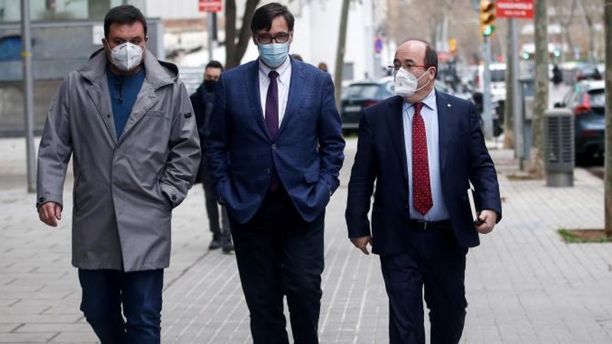 Victor Francos, Salvador Illa y Miquel Iceta