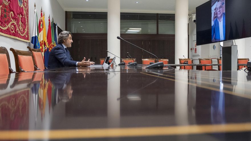 Gustavo Matos, en su reunión telemática con Anselmo Pestana