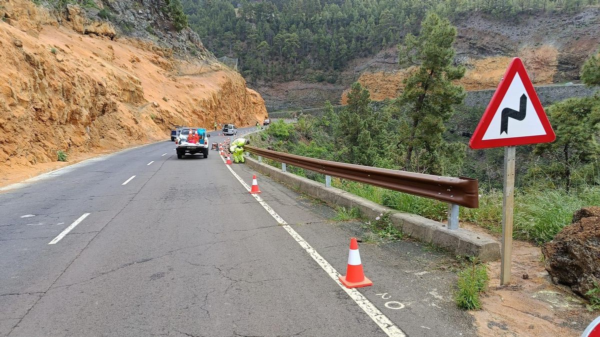 Instaladas en La Palma las primeras barreras termolacadas que se mimetizan con el entorno