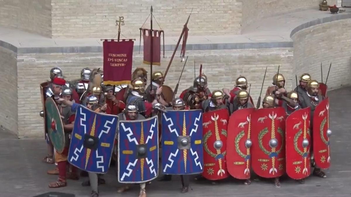 Recreació romana al Teatre de Sagunt.