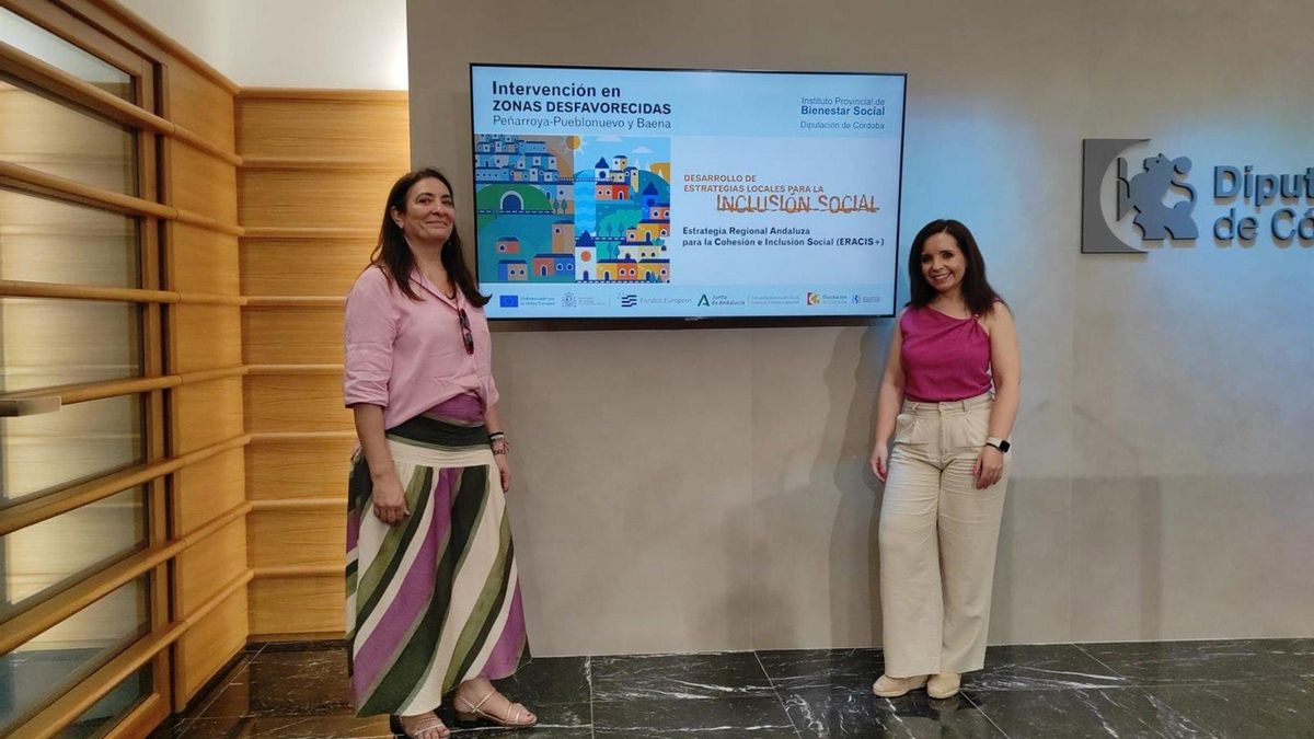 La delegada de Derechos Sociales de la Diputación de Córdoba, Irene Aguilera (dcha.), en la presentación de los resultados