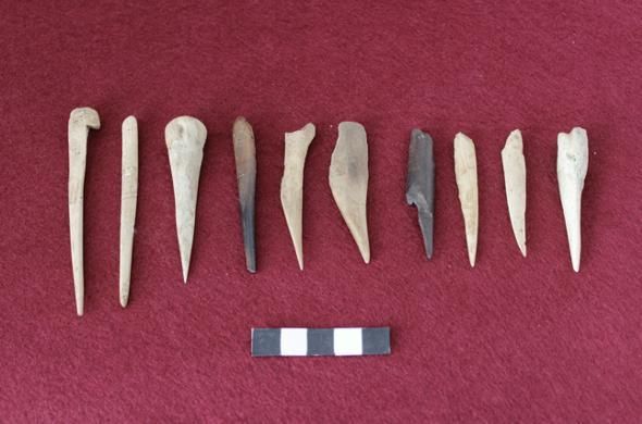 Industria ósea de Cueva Chica (Puntallana). (Foto: Domingo Acosta Felipe)