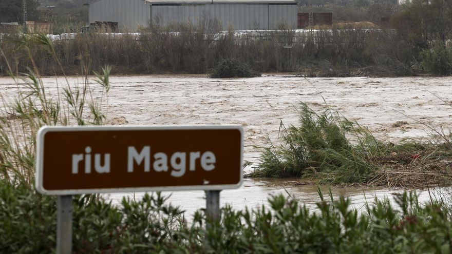 Alerta hidrológica por el aumento del caudal del río Magro, que puede llegar a 1.000 m3/s