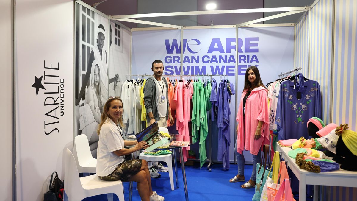 Showroom de compradores internacionales en la Gran Canaria Swim Week.