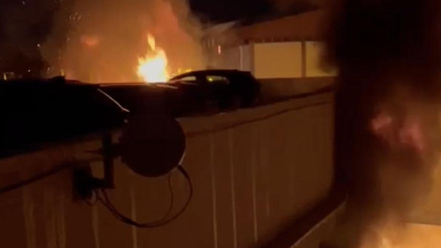 Captura de un vídeo sobre el incendio realizado por ERIK HERNÁNDEZ RODRÍGUEZ