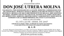 Esquela de José Utrera Molina en ABC