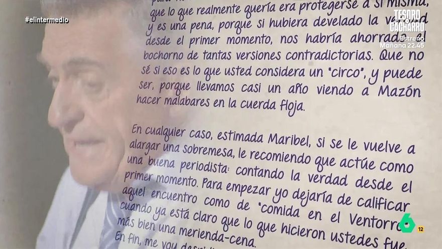 Wyoming responde en 'El Intermedio' a la carta de Maribel Vilaplana: "Actúe como una buena periodista"
