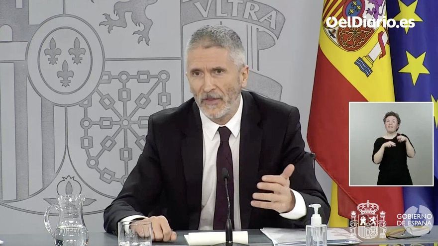 Fernando Grande-Marlaska, en rueda de prensa.