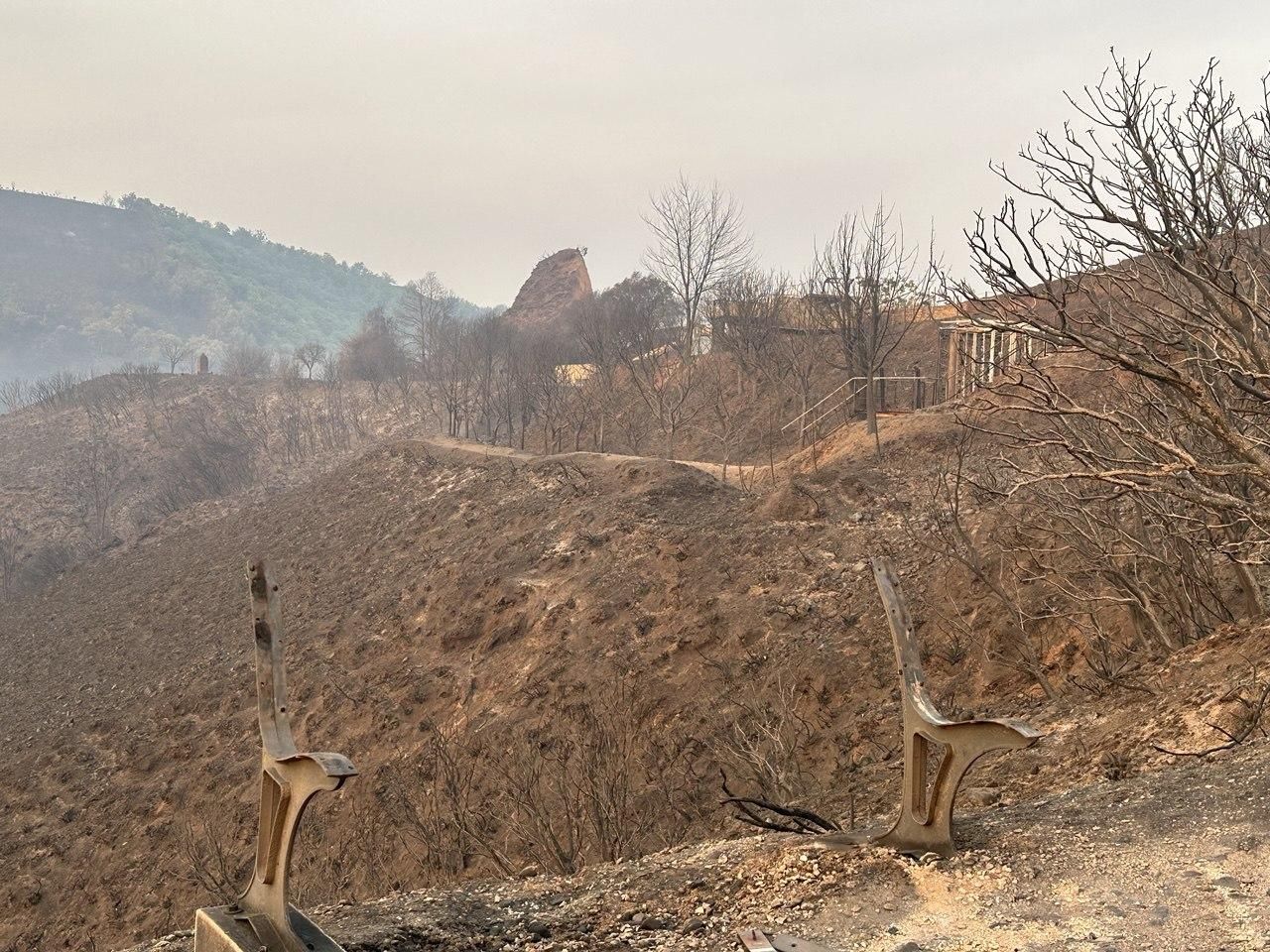 Desolación en Las Médulas tras los incendios forestales