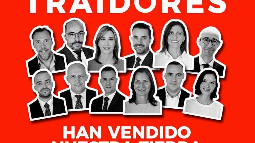 El cartel publicado por Vox en Castilla y León señalando a los diputados socialistas en la Comunidad.