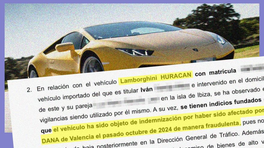 Un "líder" narco del Puerto de València obtuvo una indemnización "fraudulenta" de la dana para su Lamborghini en Ibiza