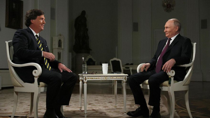 Más de 30 minutos de monólogo y mensajes a EEUU: así fue la entrevista de Putin con el expresentador estrella del trumpismo