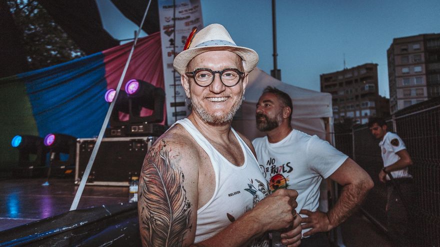 Jesús Costa, del colectivo No Te Prives en el Orgullo LGTBI 2022 en Murcia