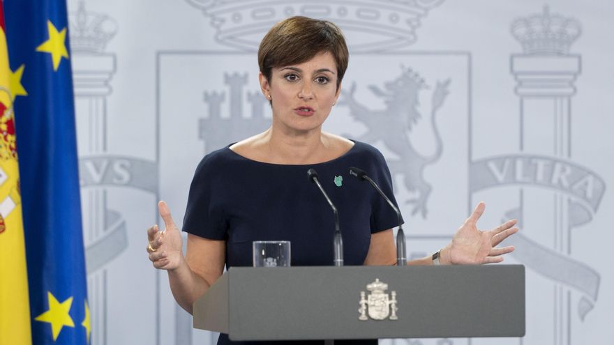 La ministra portavoz, Isabel Rodríguez, comparece ante los medios tras la reunión del presidente del Gobierno y el president de la Generalitat, en La Moncloa, a 15 de julio de 2022, en Madrid (España).