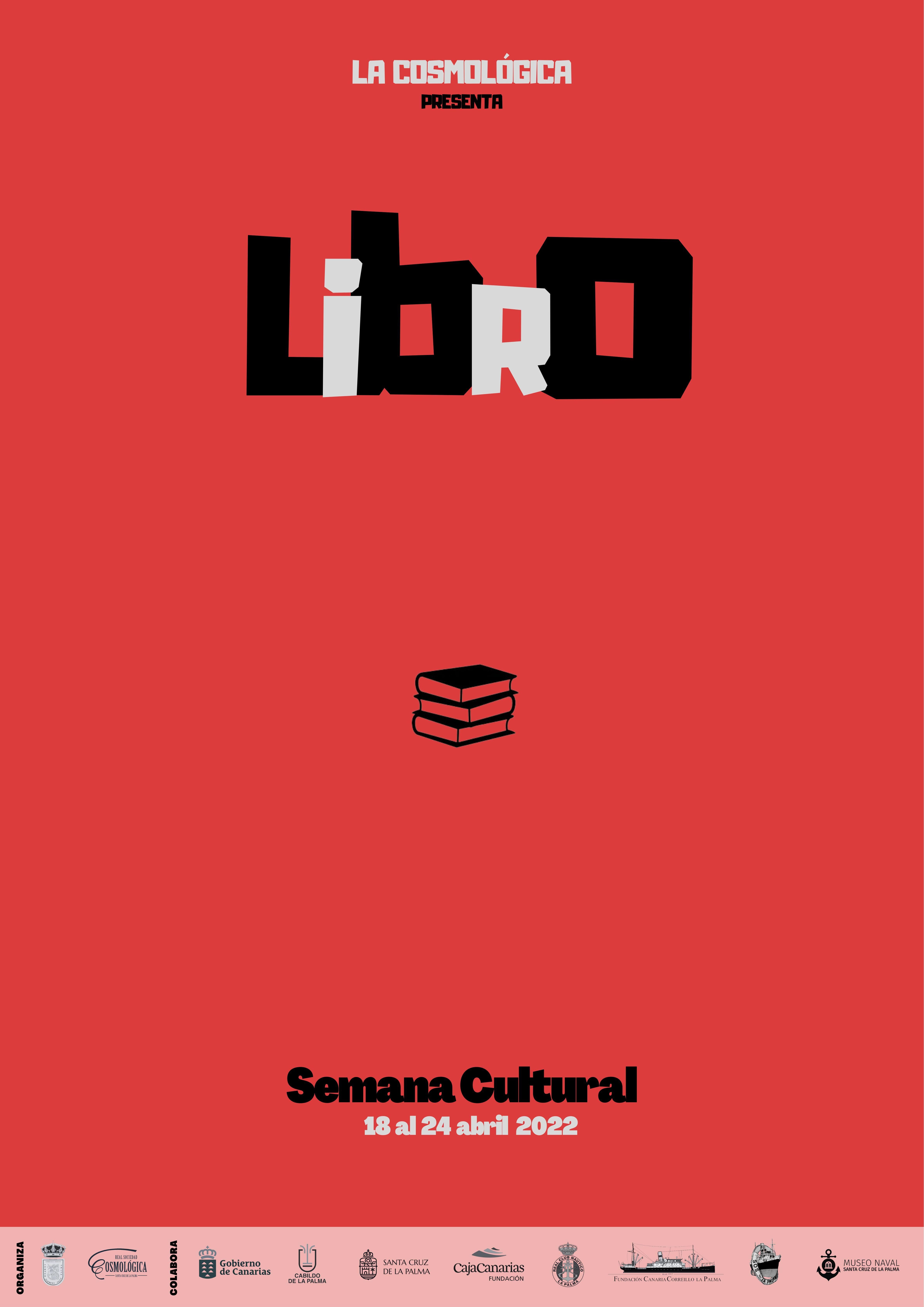 Cartel de la Semana Cultural 'Libro'.