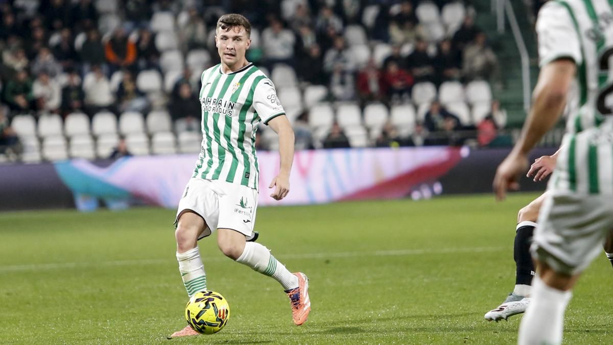 Del Moral, durante el Córdoba CF - Burgos CF