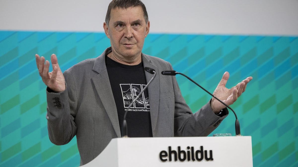 El coordinador general de EH Bildu, Arnaldo Otegi, este jueves en Donostia