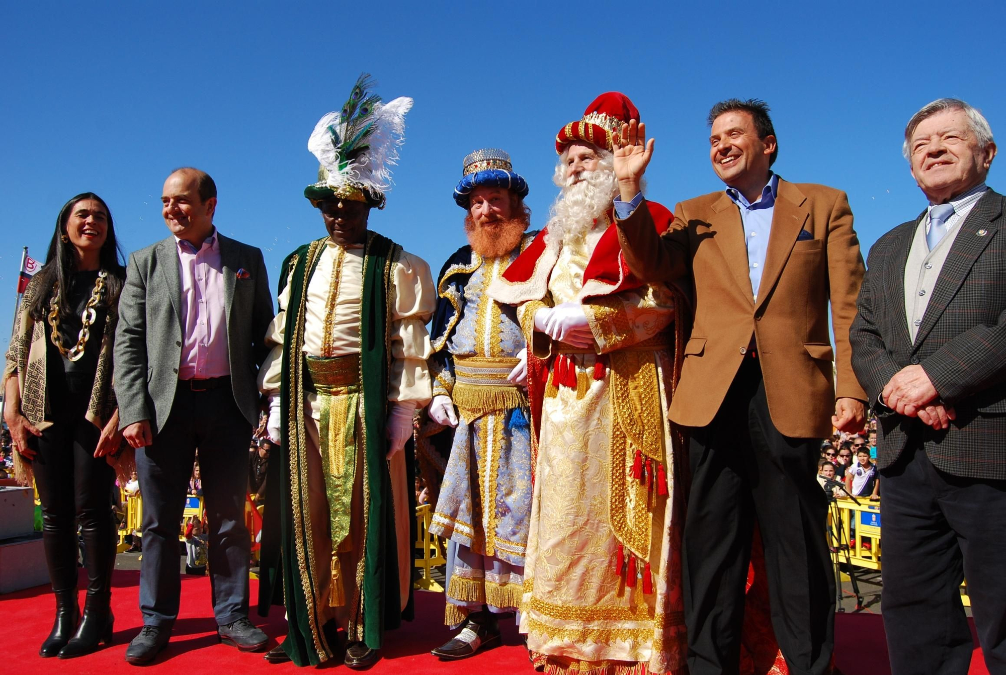 Los 3 Reyes Magos junto a Juan José Cardona, Luis Ibarra y Ricardo Villares