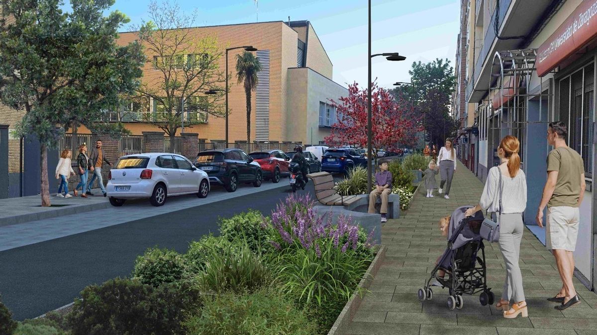 Imagen del proyecto planteado por el Ayuntamiento de Zaragoza en Pedro Cerbuna.