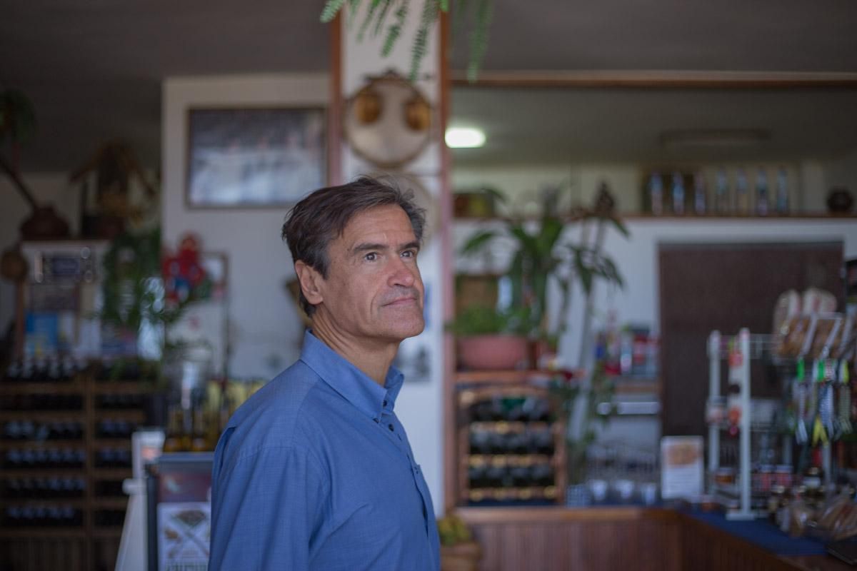 Juan Fernando López Aguilar en La Gomera este domingo