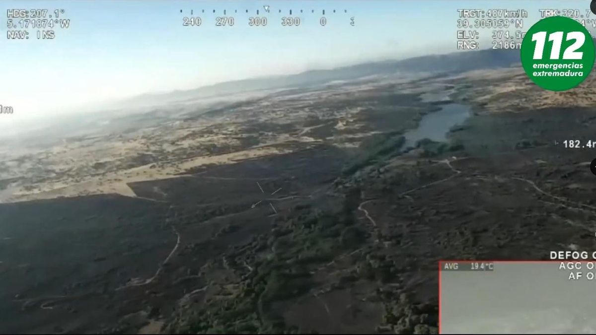 Áreas del incendio de Valdecaballeros