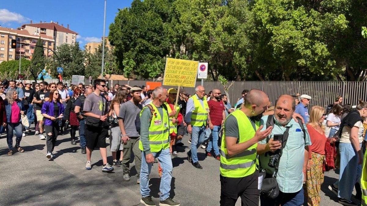 Protesta contra la crisis de la vivienda de este sábado en Murcia