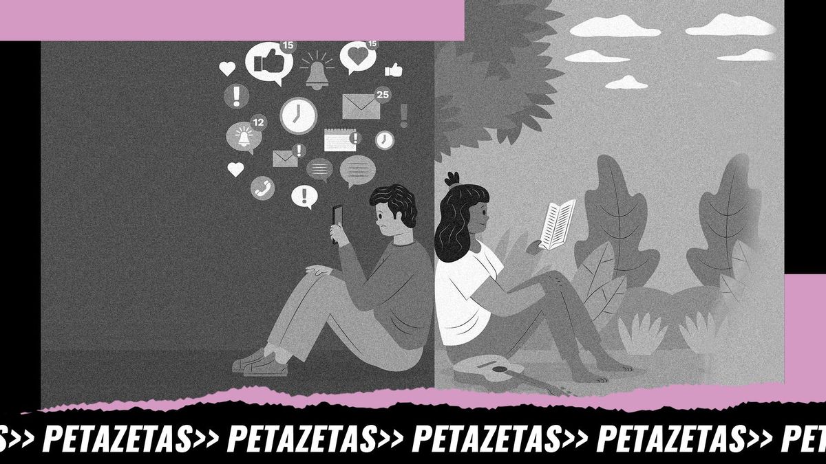 Ilustración que representa las dos sensaciones que protagonizan el programa: el FOMO y el JOMO
