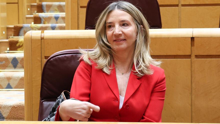 Archivo - La portavoz del PP en el Senado, Alicia García, durante un pleno en el Senado, a 9 de abril de 2025, en Madrid (España).