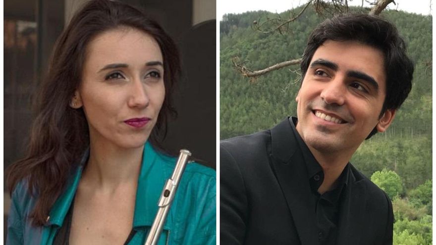 Natalia Sánchez, a la flauta traveresa, y Michel Reinoso al piano.