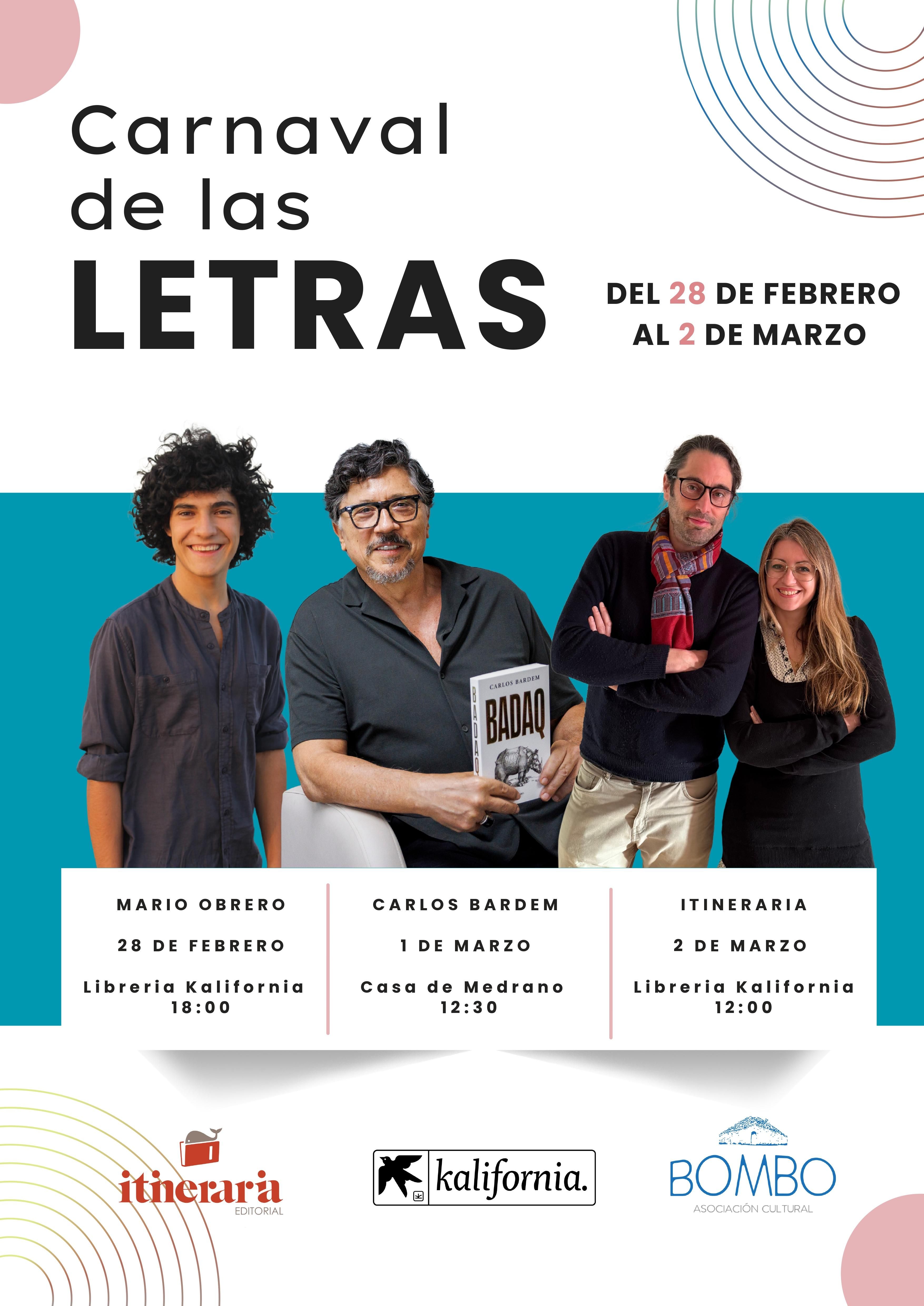 Cartel del 'Carnaval de las Letras' de Argamasilla de Alba