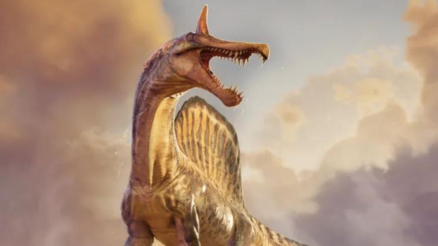 El Sáhara esconde un dinosaurio cazador de 13 metros con cresta de medio metro en forma de cimitarra que refuta la teoría acuática