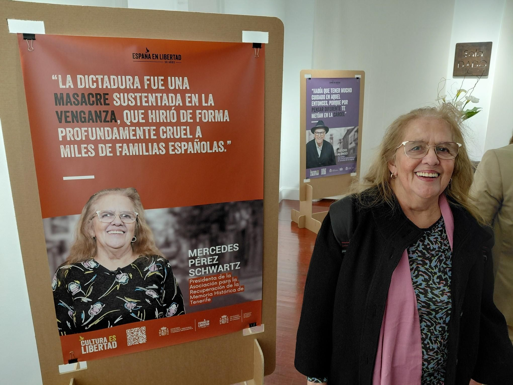 La presidenta de la Asociación para la Recuperación de la Memoria Histórica de Tenerife, Mercedes Pérez Schwartz.