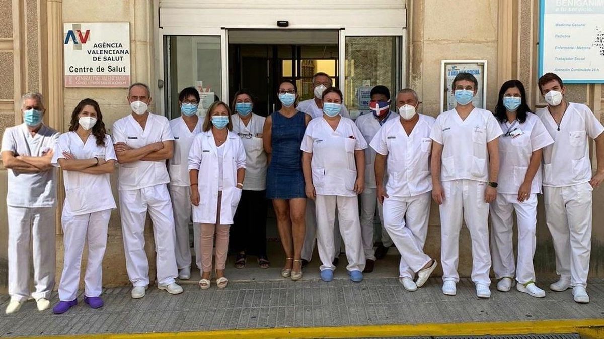 El equipo sanitario del centro de salud de Benigànim.