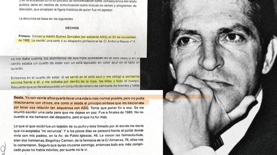 Una mujer presenta una denuncia contra Adolfo Suárez por agresión sexual cuando era menor: "He necesitado años de terapia para procesar el trauma"