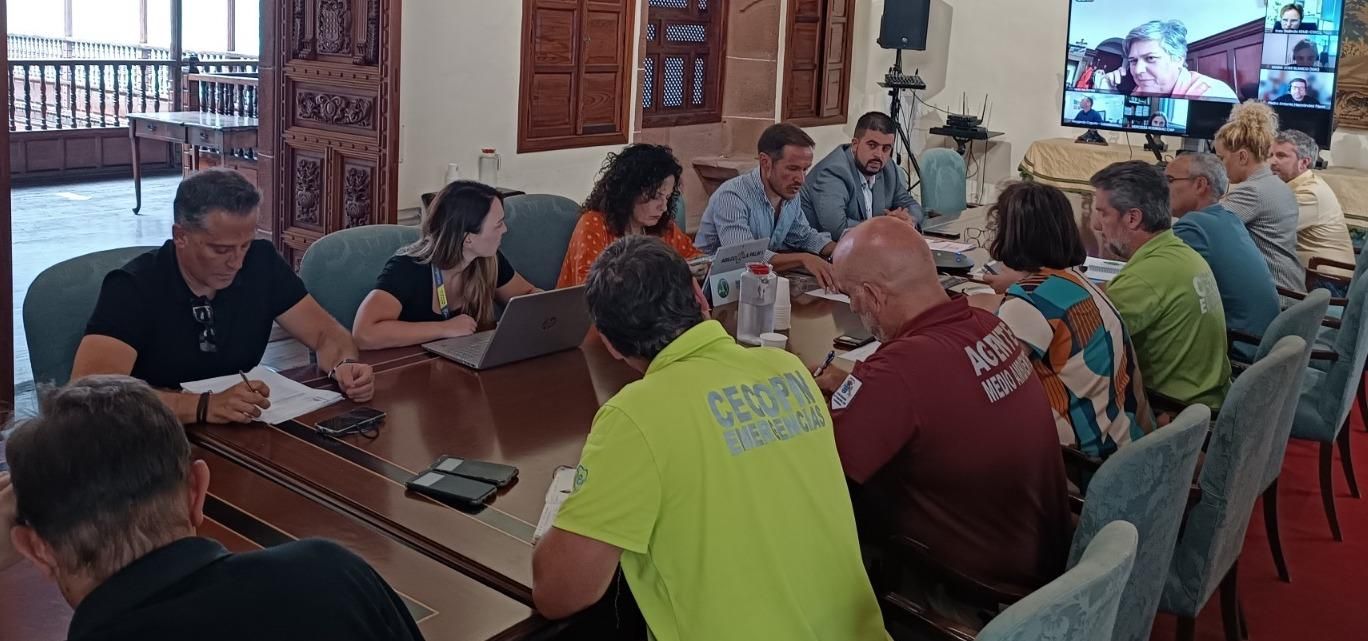 Reunión del Plan Insular de Emergencias de La Palma (Peipal) este lunes.
