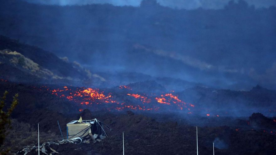 Dos empresas llevan agua y comida con un dron a animales atrapados en Todoque