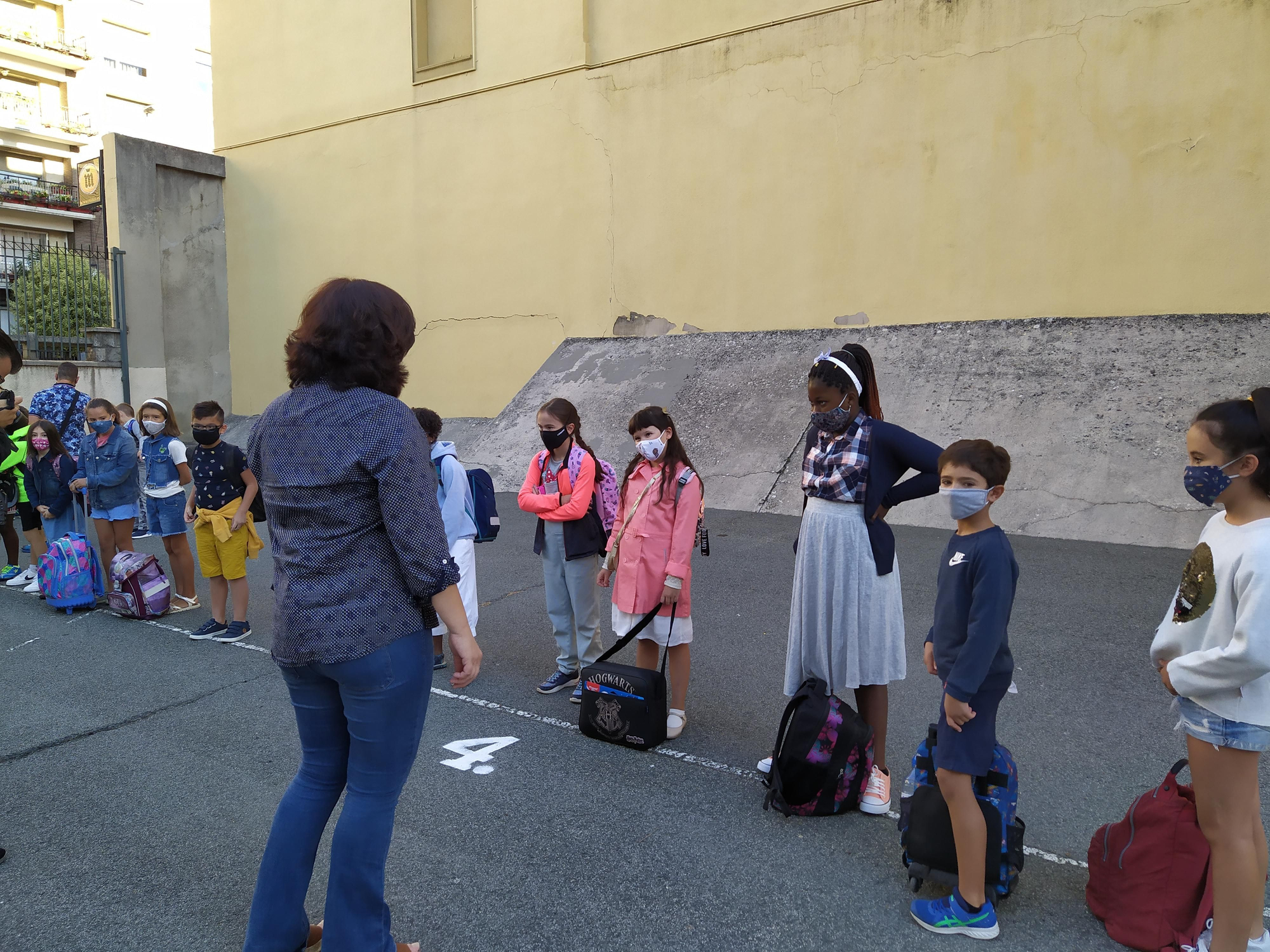 Vuelta a las aulas en el Colegio Público Paderborn de Pamplona