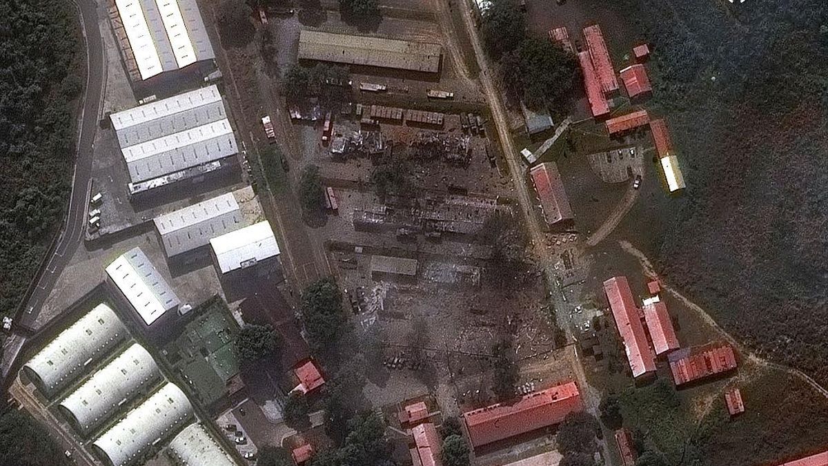 Imagen aérea de Fuerte Tiuna, complejo militar de Caracas donde, según varias informaciones, fue capturado Nicolás Maduro.