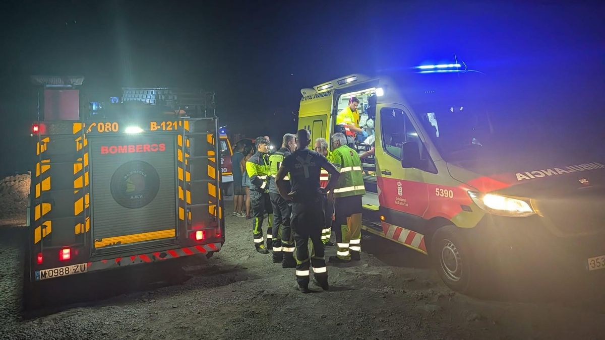 Herida grave tras precipitarse sobre rocas en la costa  Tazacorte
