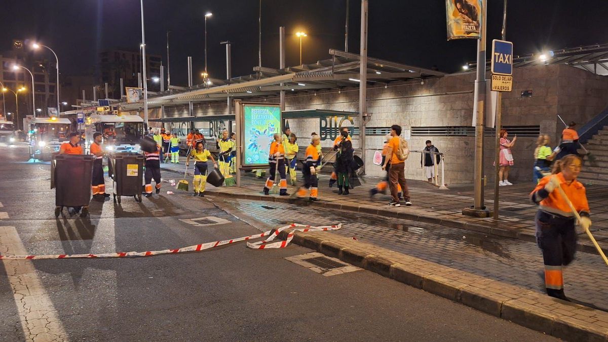 Retiradas 27.000 toneladas de basura tras la Cabalgata del Carnaval de Las Palmas de Gran Canaria