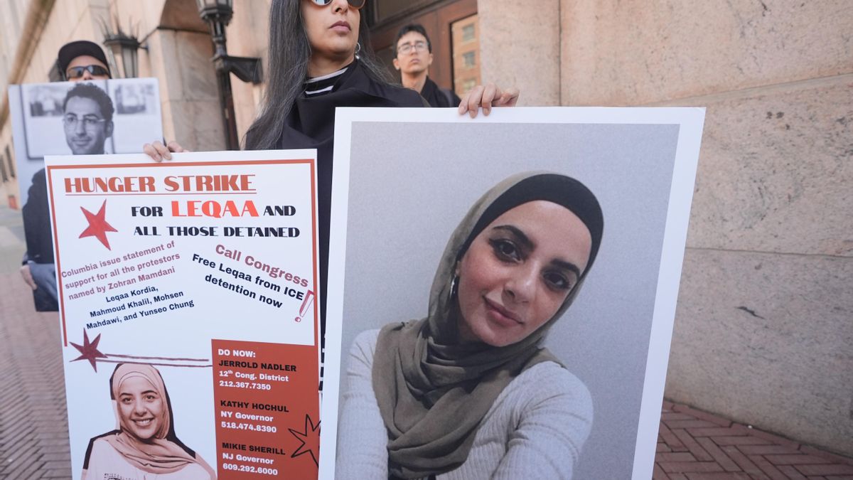 Leqaa Kordia, manifestante propalestina detenida por la represión de Trump en las universidades, en libertad tras un año en manos del ICE