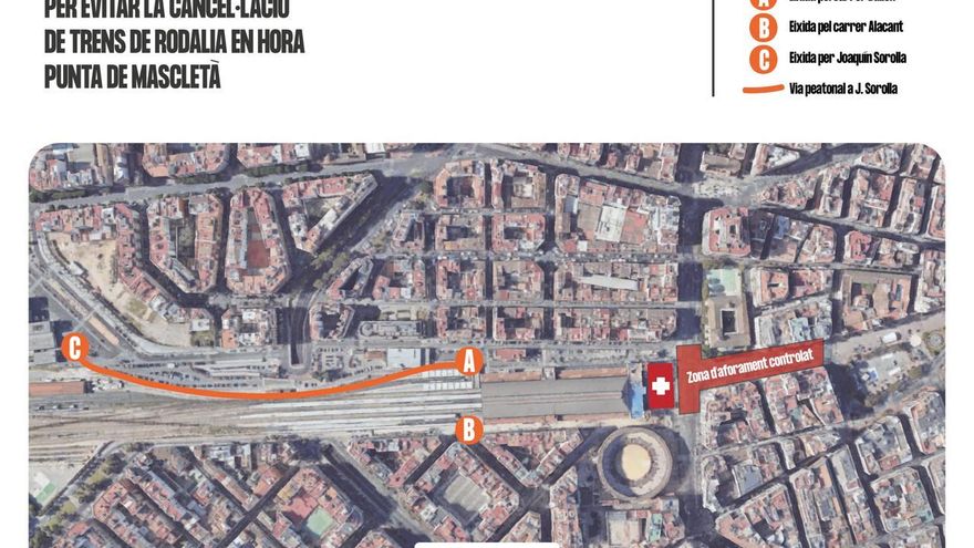 Compromís propone controles de aforo junto a la Estación del Norte para que los trenes puedan llegar en horario de mascletà