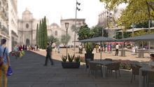 Imagen virtual de la plaza de la Reina
