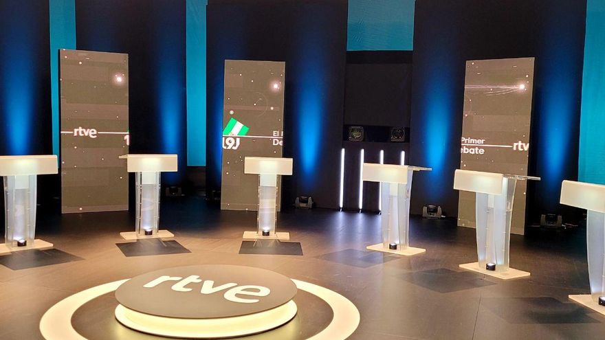Este es el plató preparado para el debate a seis de cara al 19J